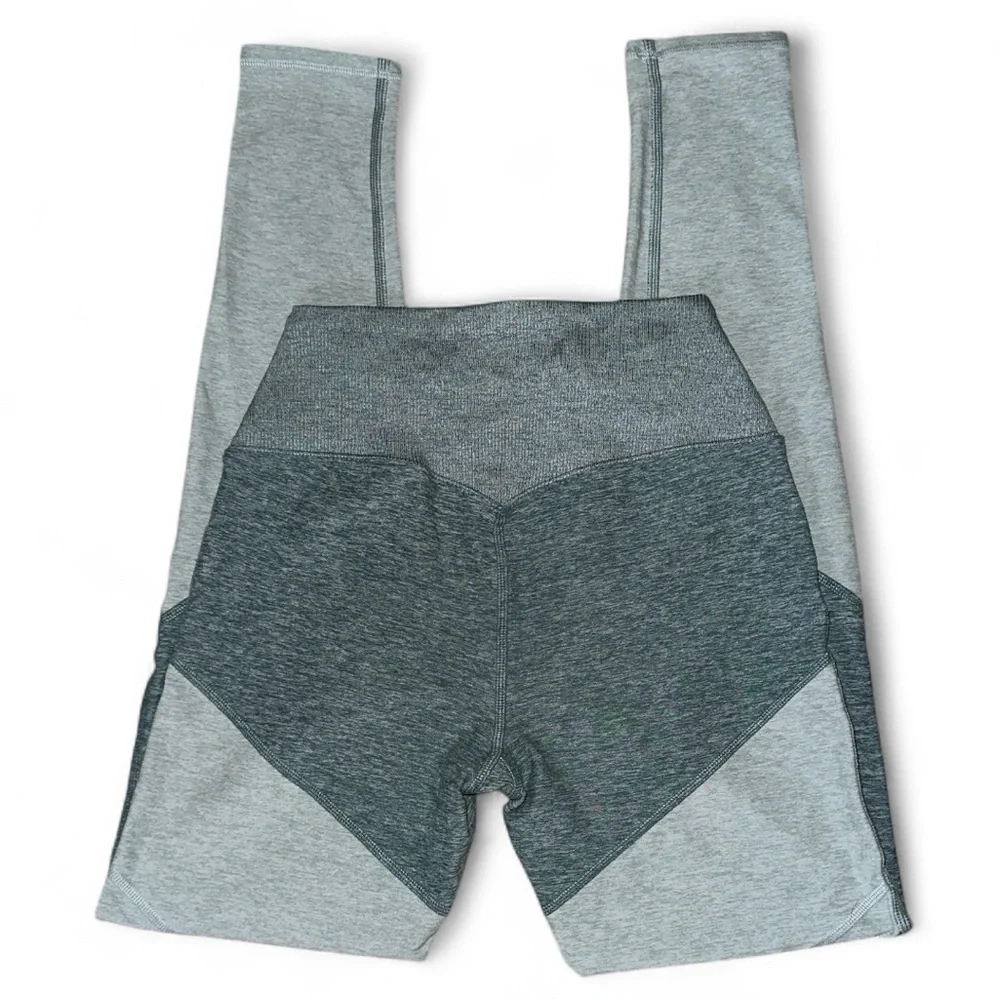 Alo Yoga Alosoft Sheila High Waist Colorblock Leggings Seagrass Green Heather S